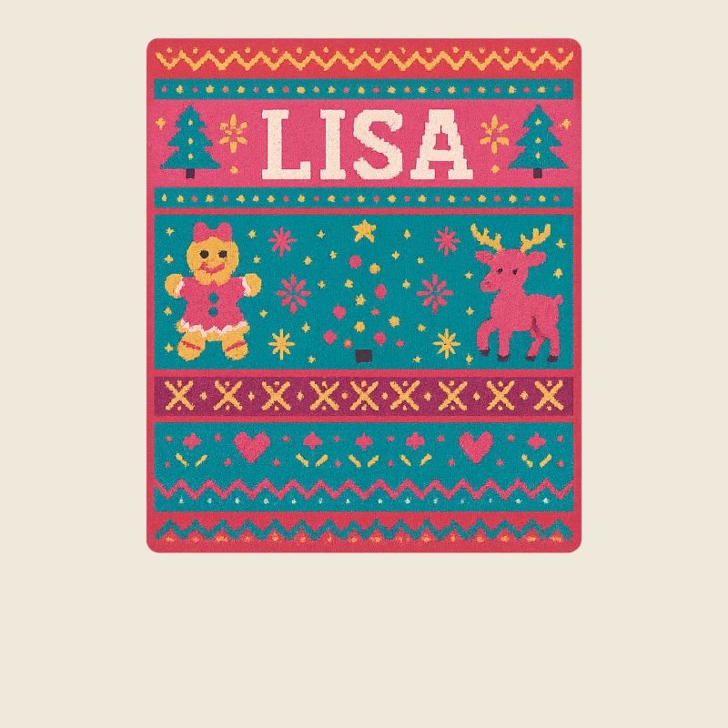 Festive Name Lisa Ugly Chrismas Style, Xmas 