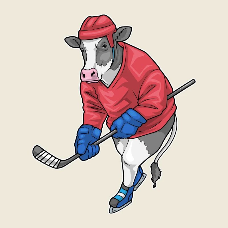 Kuh Eishockey Eishockeyschläger Sport