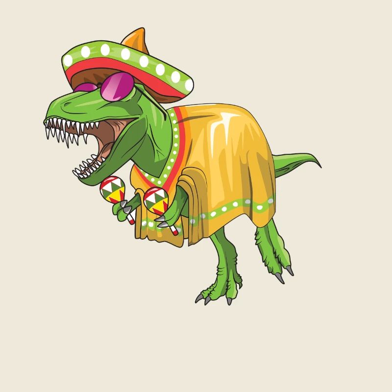 Sombrero de dinosaure Rawring Cinco De Mayo Funny TRex