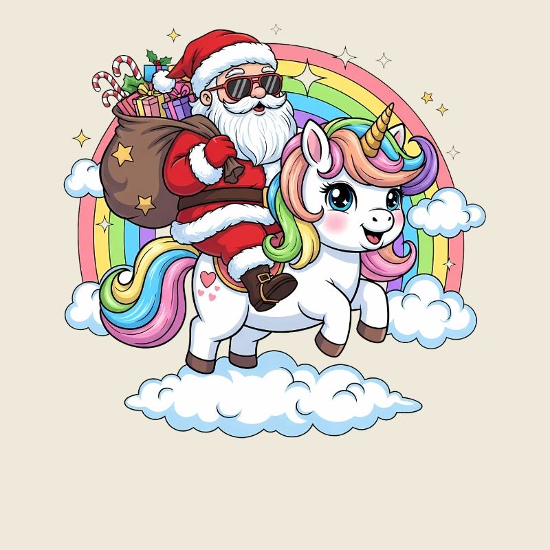 Weihnachtsmann Einhorn 