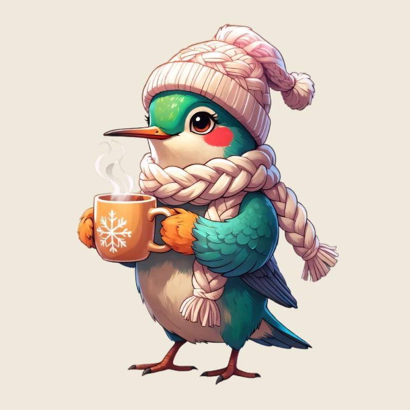 Écharpe d’oiseau granuleuse d’hiver