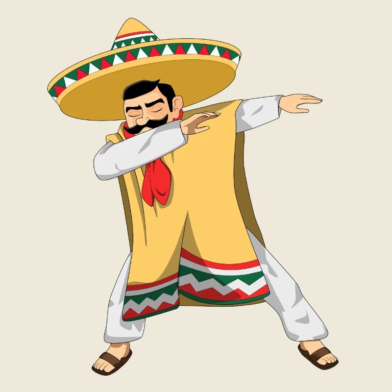 Mexikaner Sombrero Poncho Dabbing Cinco De Mayo