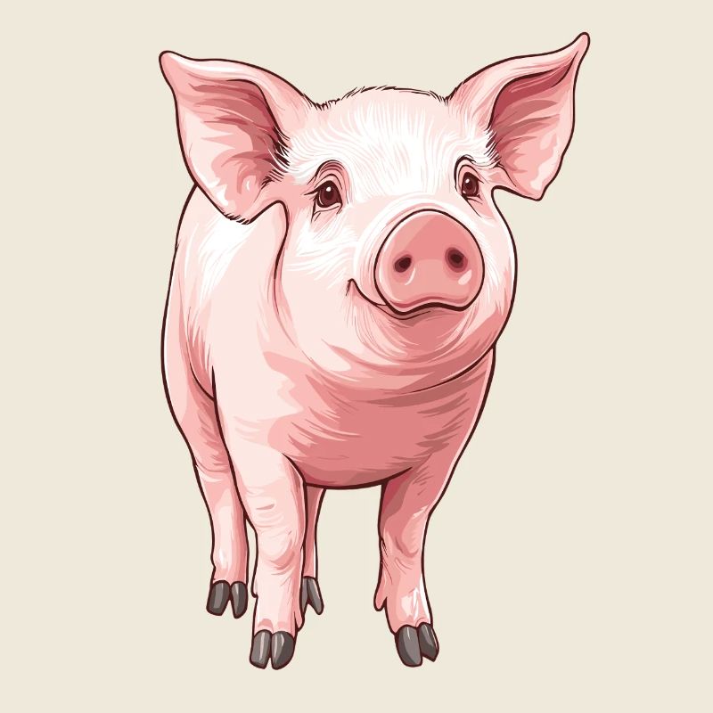 Portrait du cochon rose