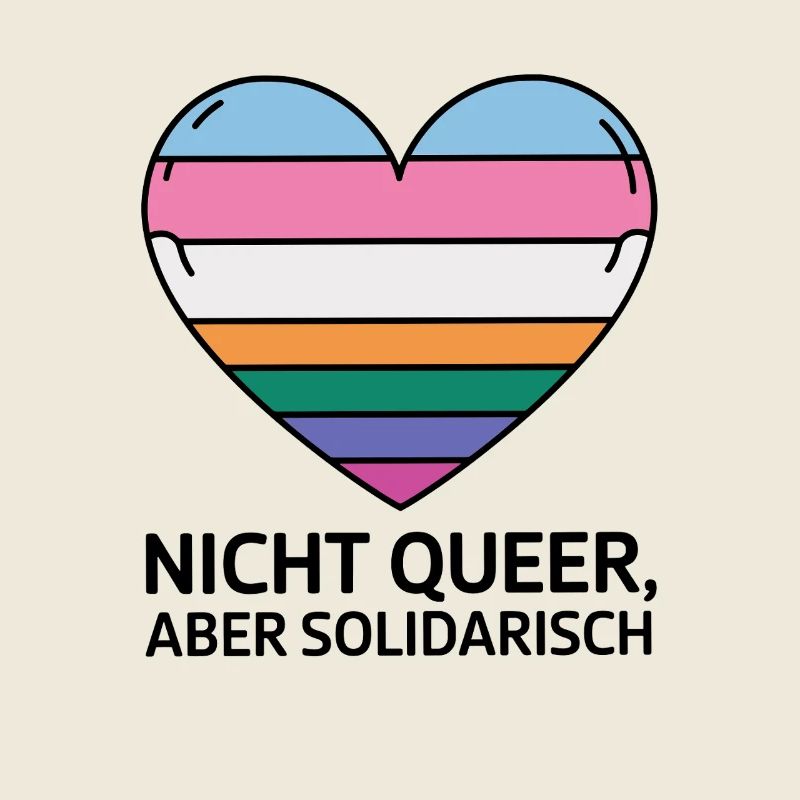Not Queer But Solidary Heart Pride Ally