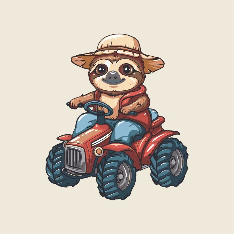 Faultier Traktor Farmer