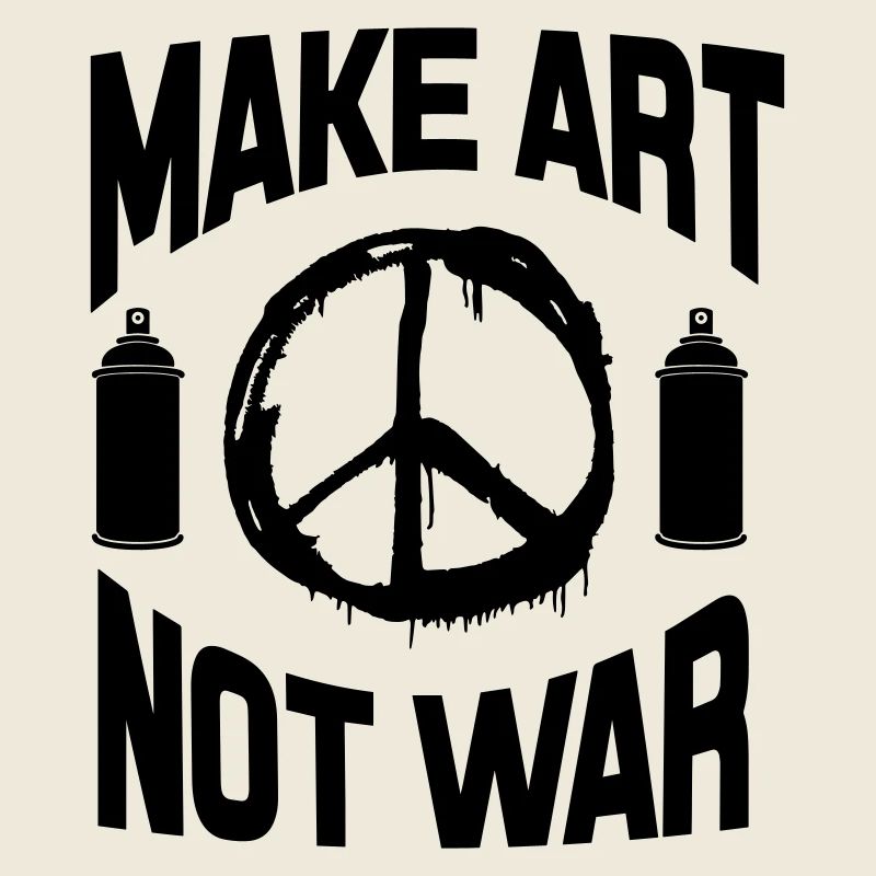 Make Art Not War - Peace Graffiti Spray Can