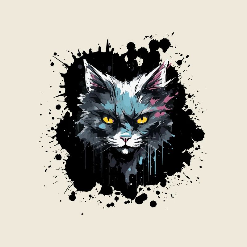 Tête de chat néon Splash