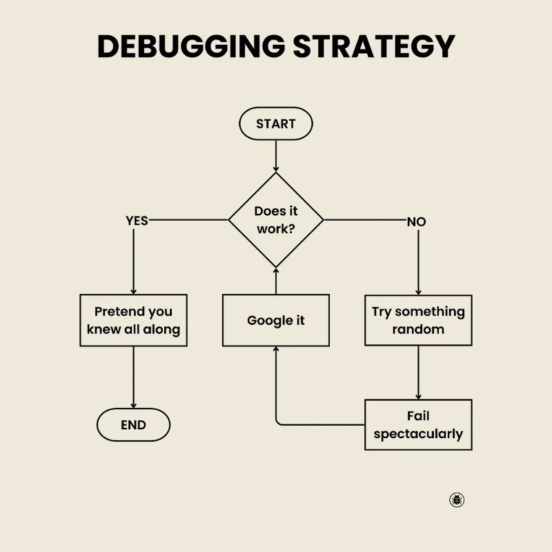 Debugging-Strategie-Flussdiagramm – Funktioniert es Geschenk