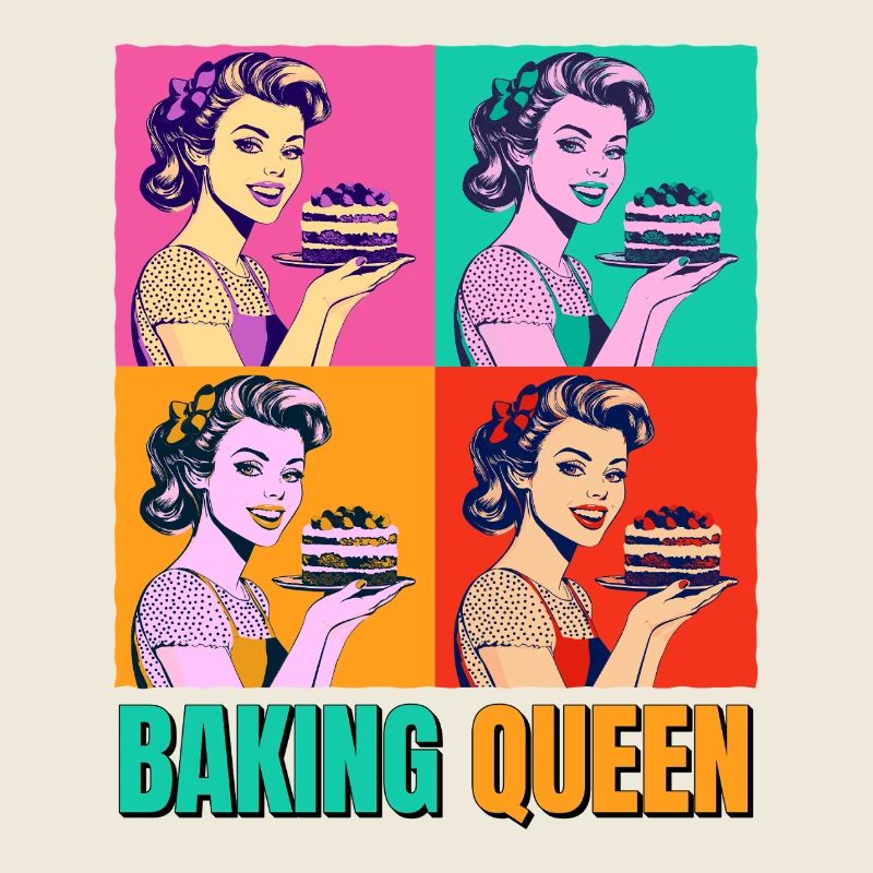 Cuisson Gâteau Cuisson Reine Cuisson Fée Boulanger Pop Art