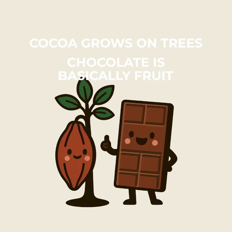 Chocolate is Fruit – Funny Cocoa Saying