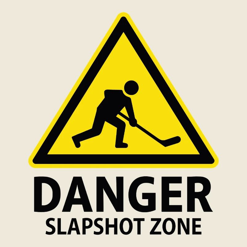 Danger Slapshot Zone Eishockey Warnschild
