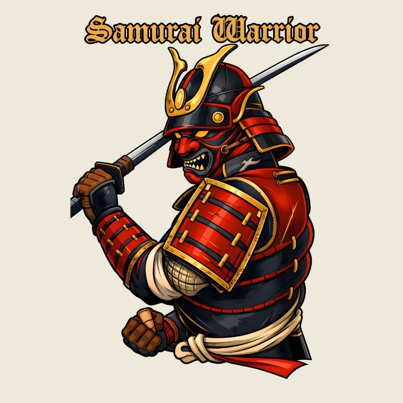 Samurai Krieger Japan Rüstung Bushido-Design