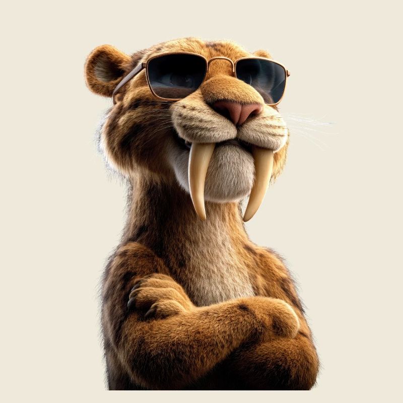 Saber-toothed tiger Smilodon Big cat Sabertooth tiger