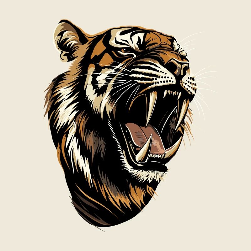 Saber-toothed tiger Smilodon Big cat Sabertooth tiger