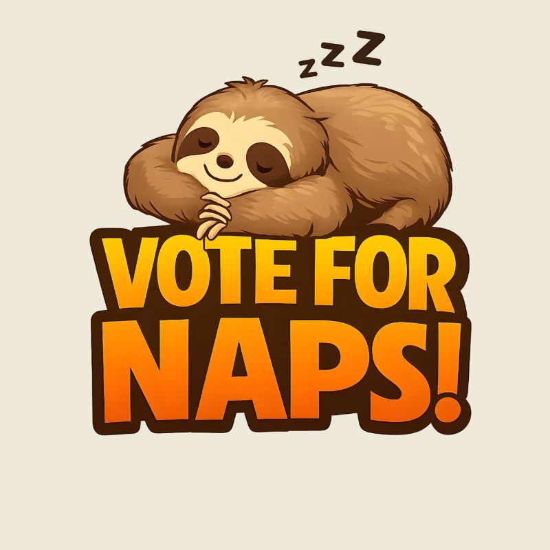 Vote For Naps Sleeper Sloth Design