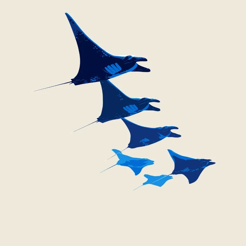Manta Rochen Teufelsrochen Stachelrochen Taucher