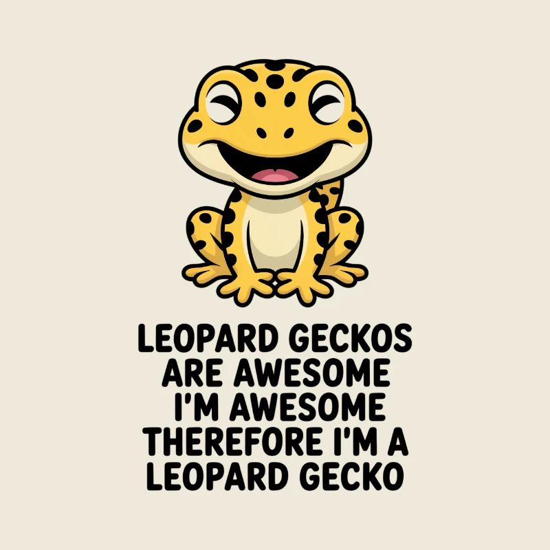 Dessin animé du Gecko léopard