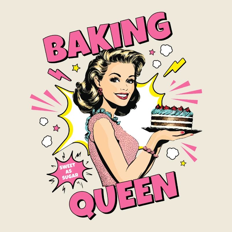 Cuisson Gâteau Cuisson Reine Cuisson Fée Boulanger Pop Art