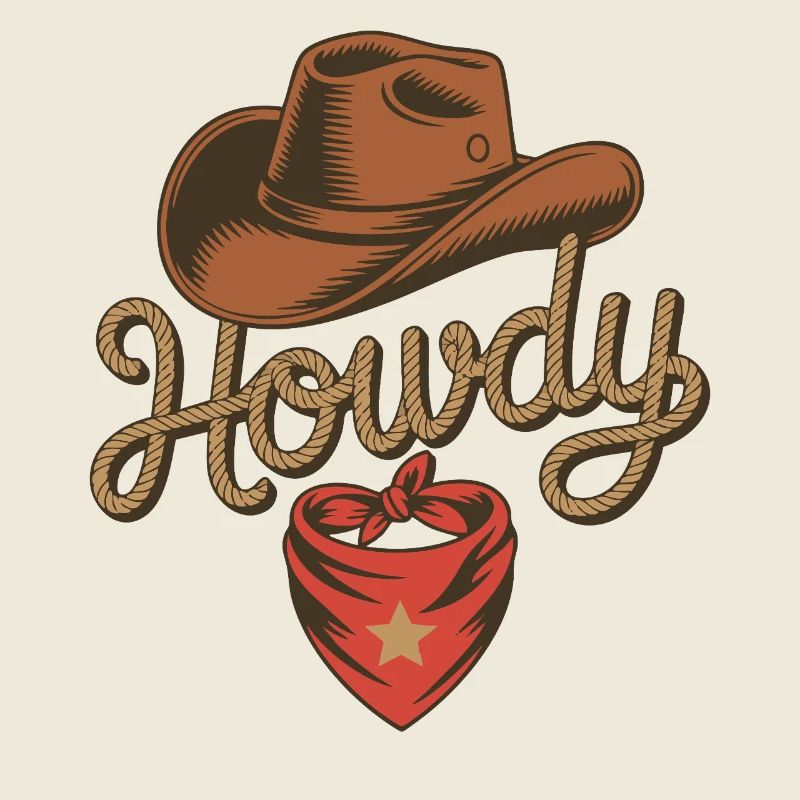 Howdy Cowboy - Conception de corde western