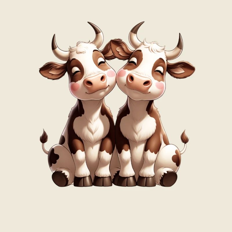 Kuh-Duo Kuschelfreundschaft
