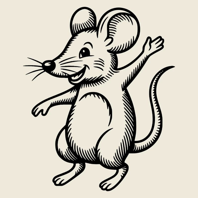 Mouse Dancing Jumping Laughing Jumping Waving Celebrating