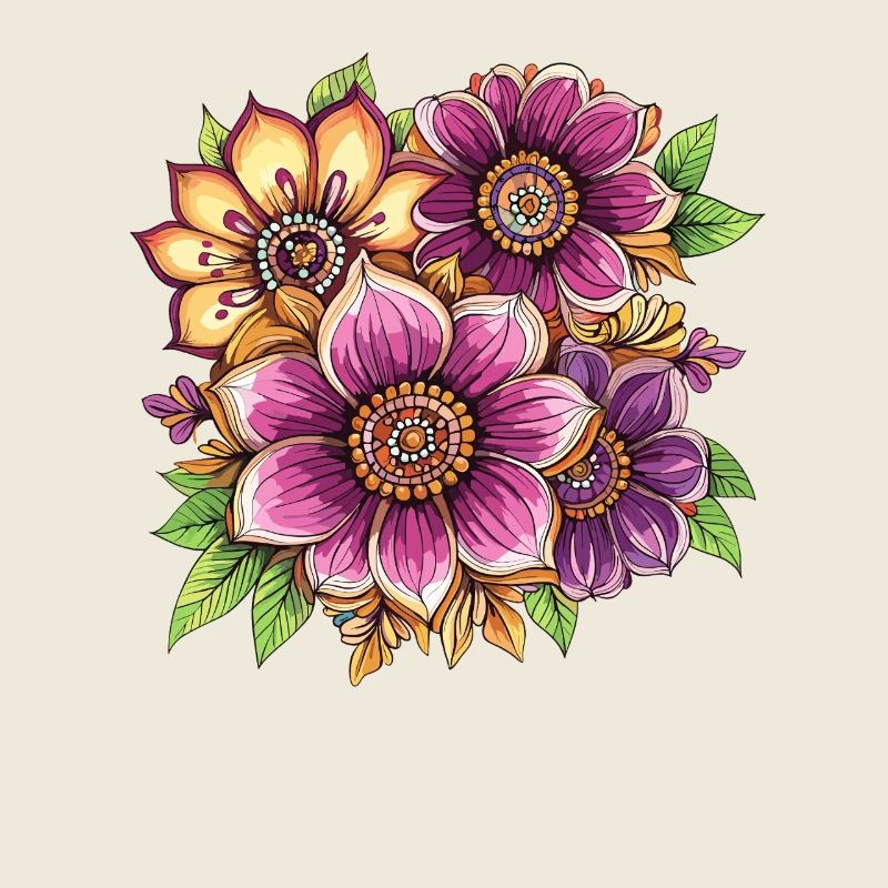 Fleurs florales éclatantes
