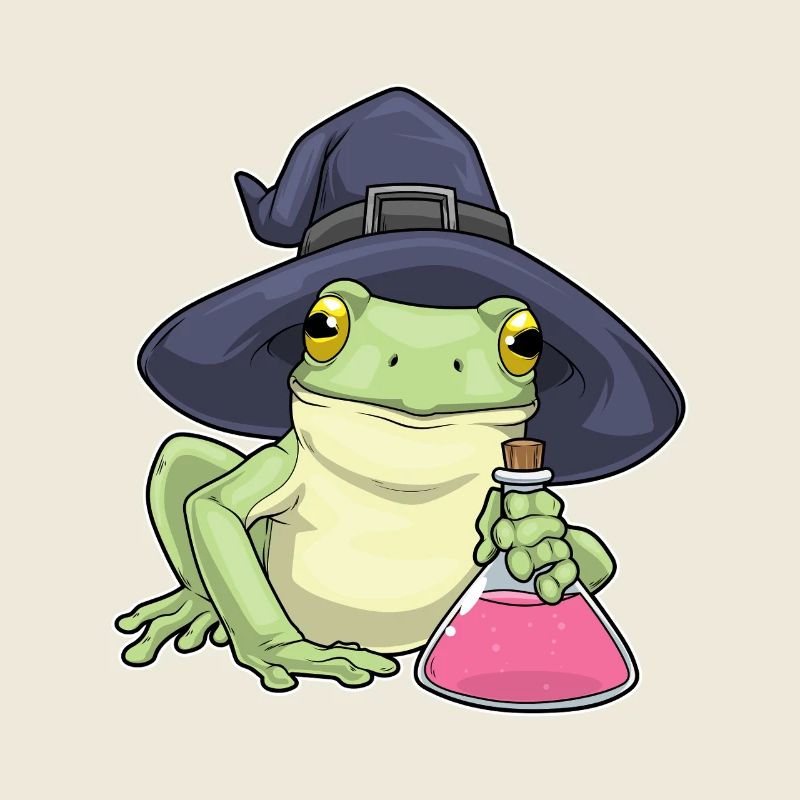 Frosch Halloween Hexe
