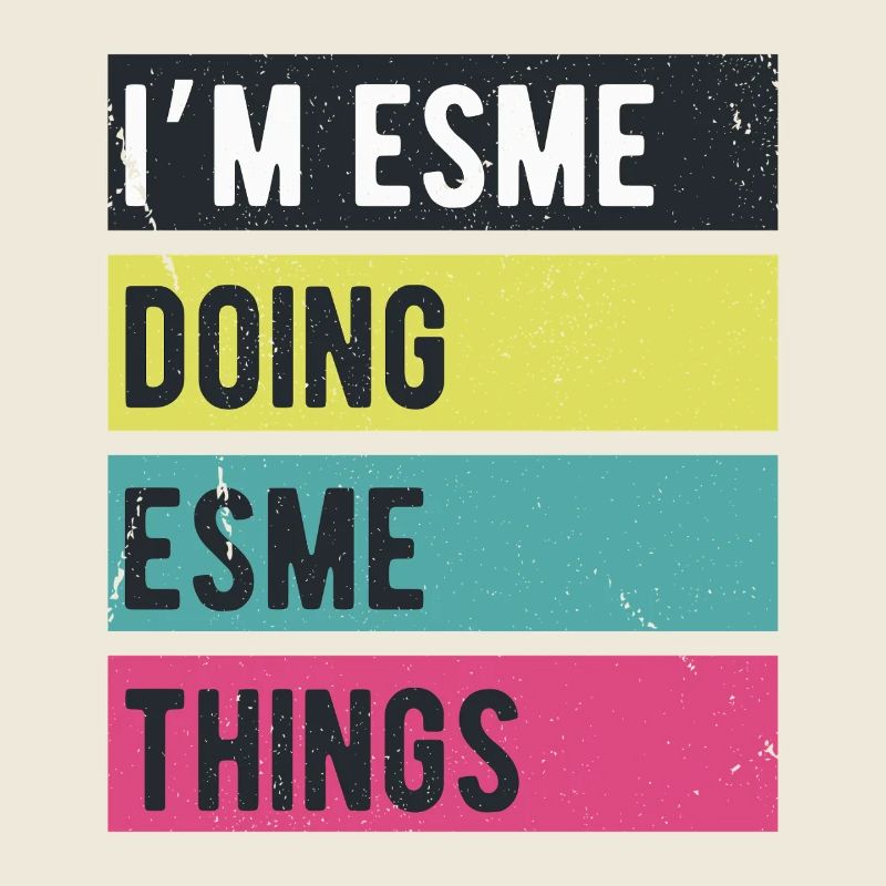 Ich bin Esme und mache Esme-Dinge Retro-Farben
