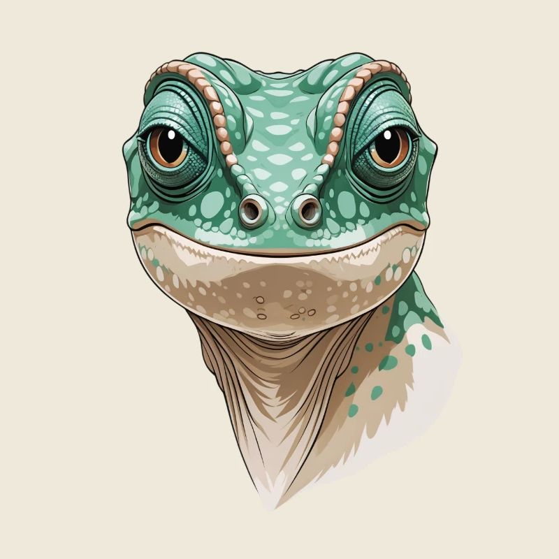 Gecko Kopf Illustration