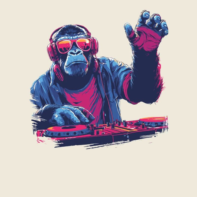 Cooler DJ-Affe