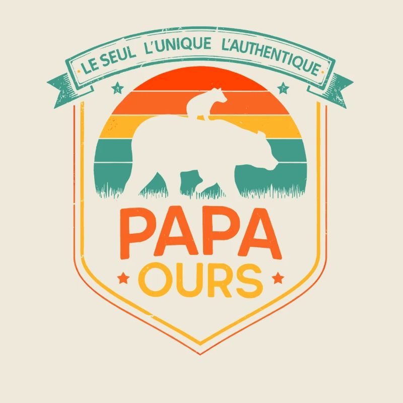 Papa Ourse Retro au Soleil
