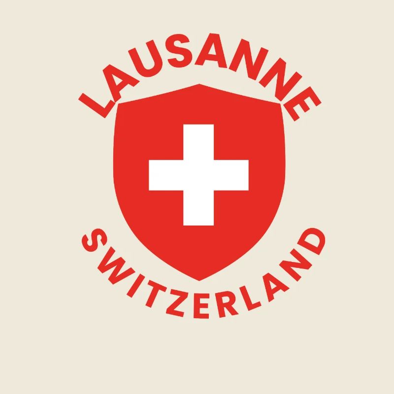 Bouclier de Lausanne avec drapeau suisse