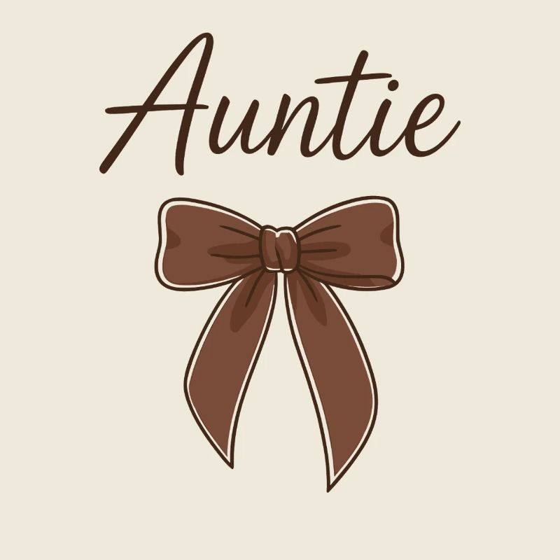 Auntie Bow - Brown Script Bow