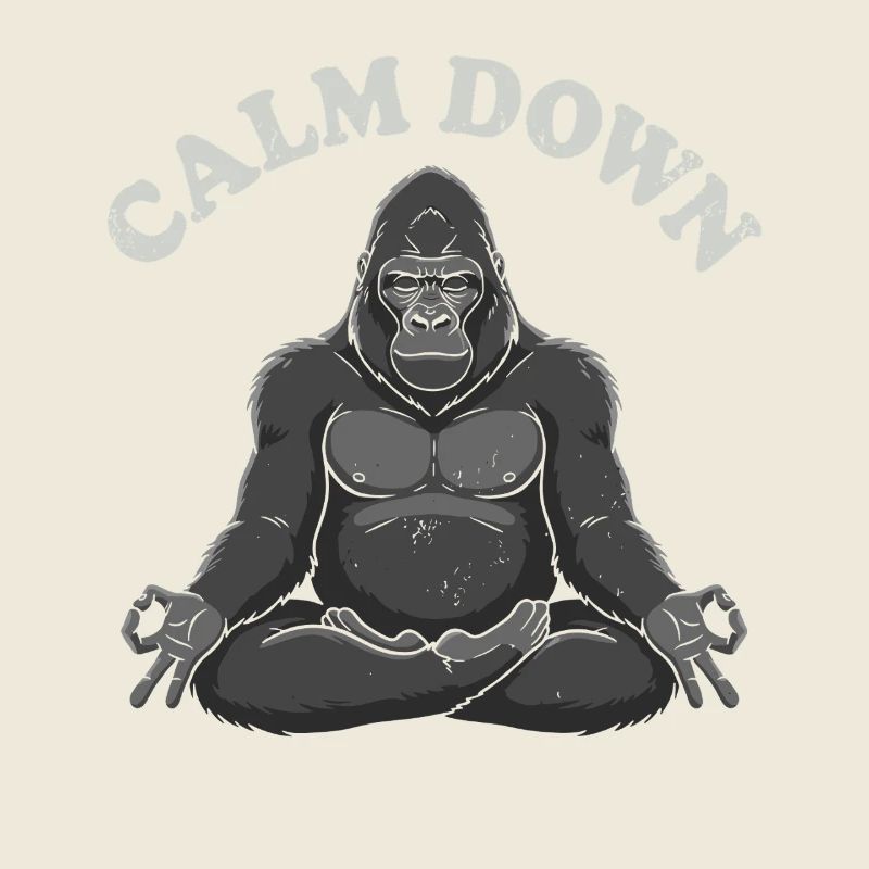 Calm Gorila Meditation Pose