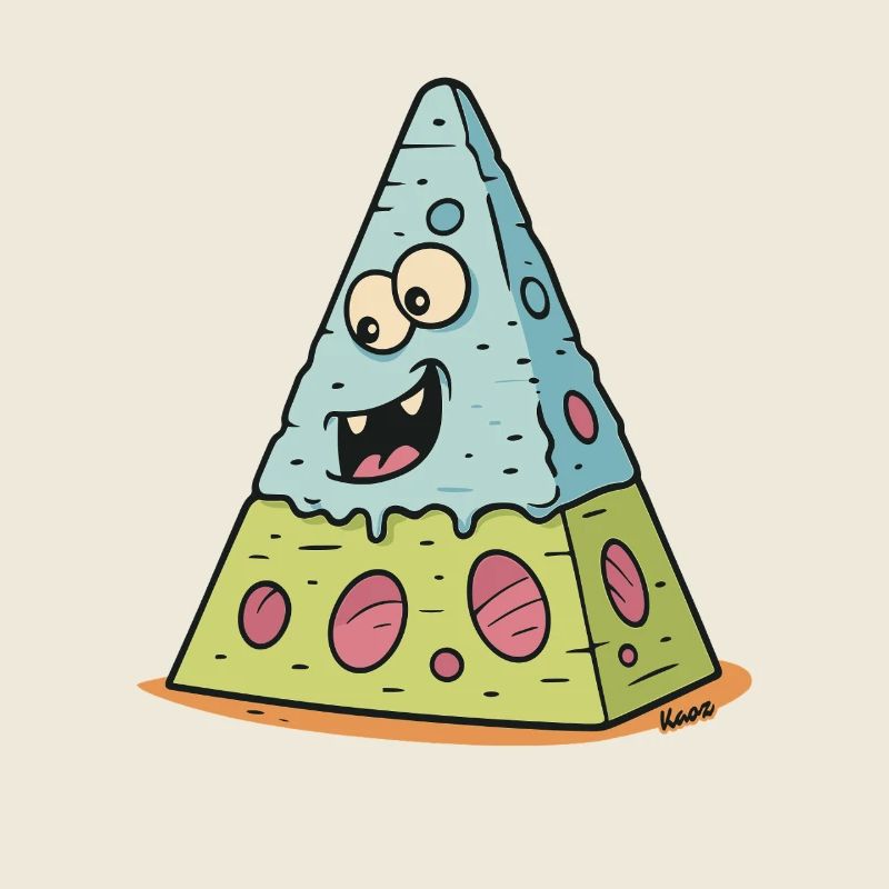 Visage riant du volcan de fromage
