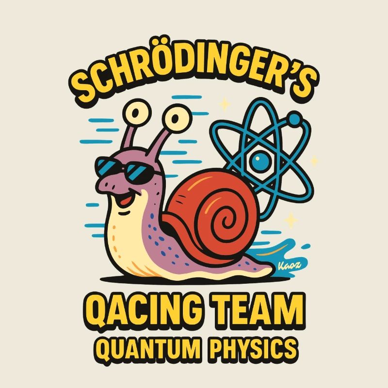 Schrödinger's Qacing Team Quantum Physics Snail