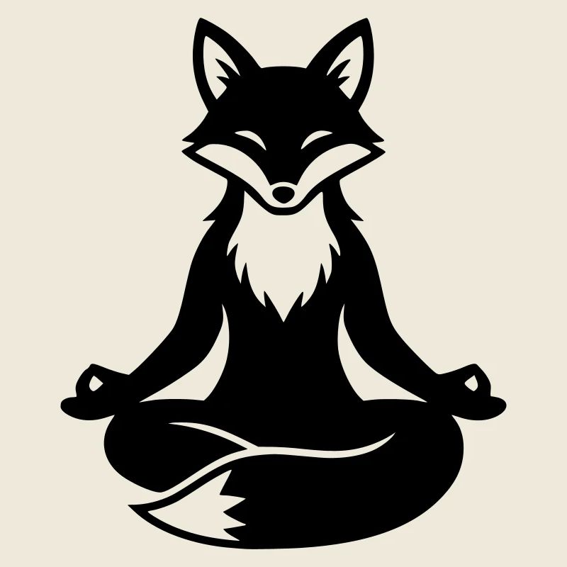 Zen renard méditant