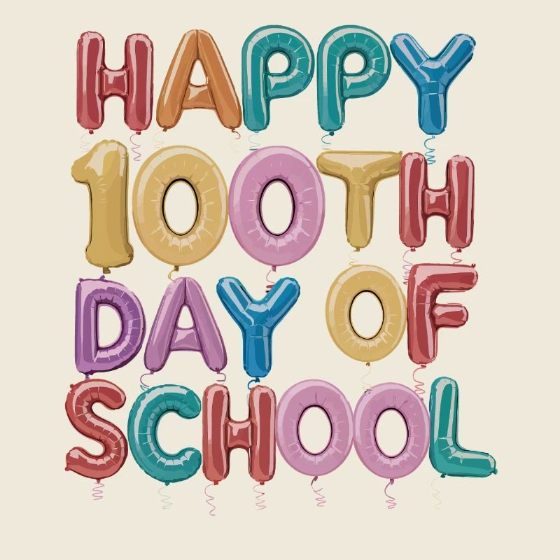 Conception de ballons du centième jour d’école