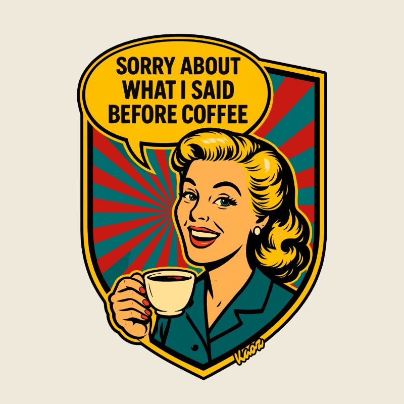 Bevor Kaffee – Retro Meme