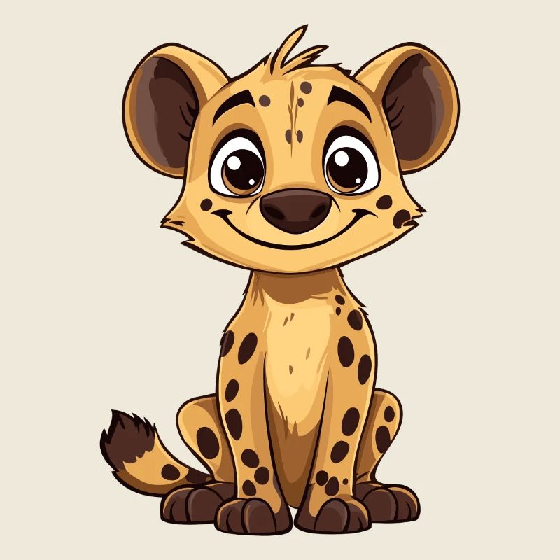 Dessin animé câlin Hya Hyène Boy