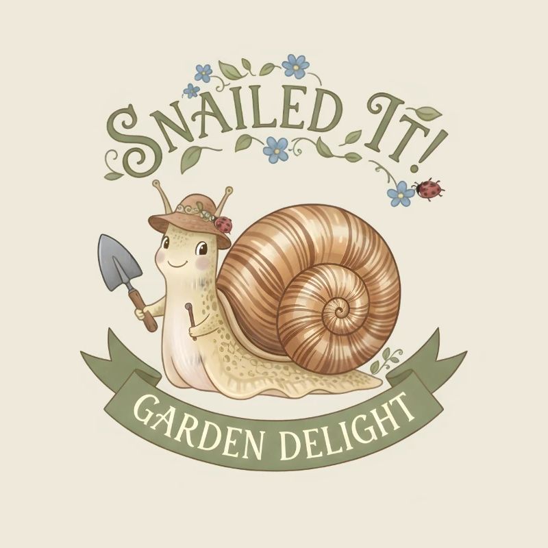 Snailed It! – Cute Snail in Garden Design