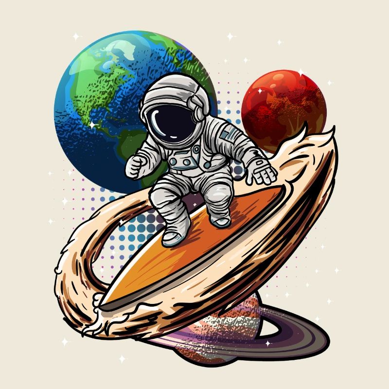 Astronaute Wave Rider Cosmos
