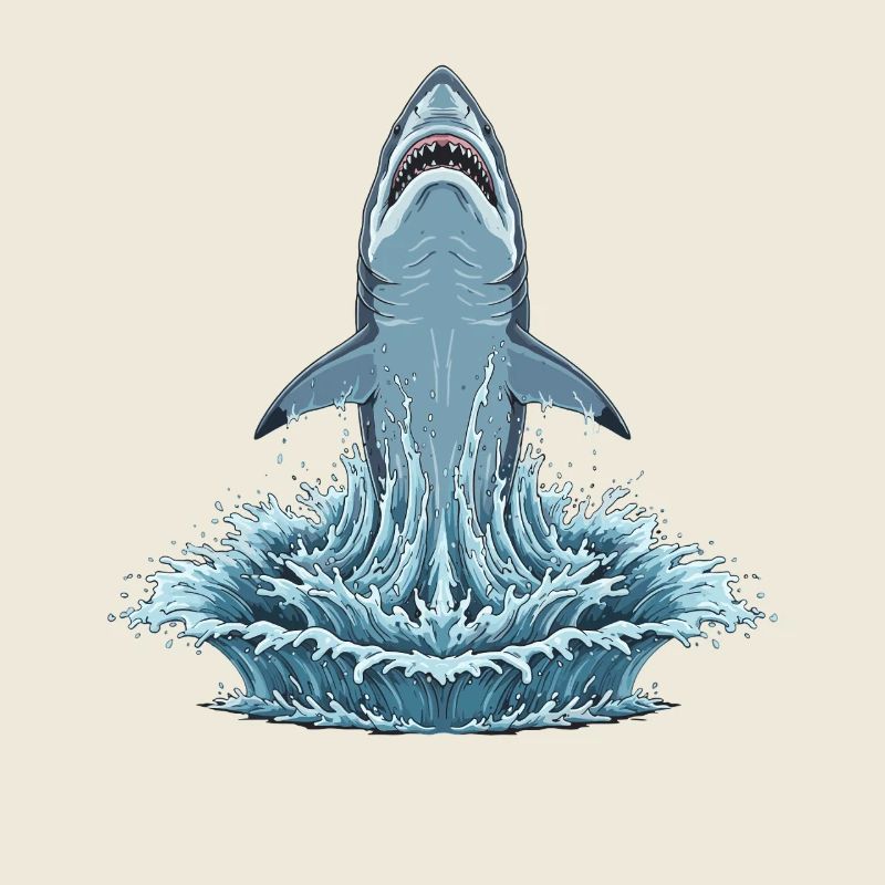 SharkJump par-dessus les vagues