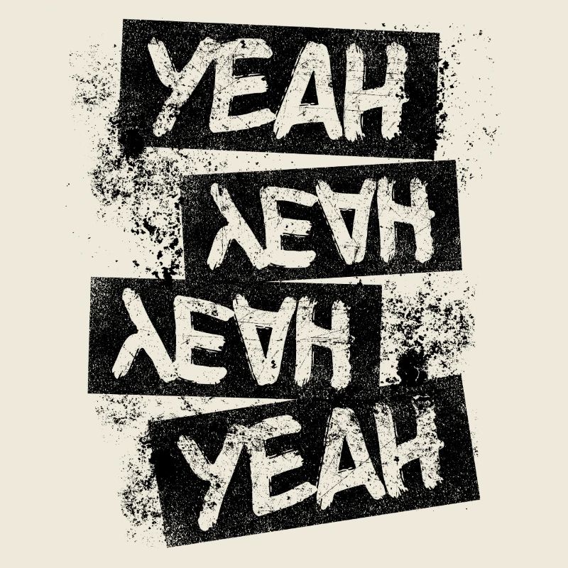 Grunge Yeah Rock Punk Distressed Text Graphic