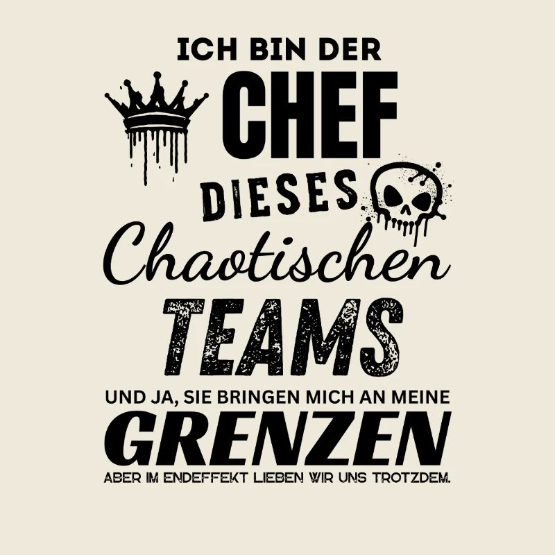 Stolzer Chef des chaotischen Teams Chef Geschenk