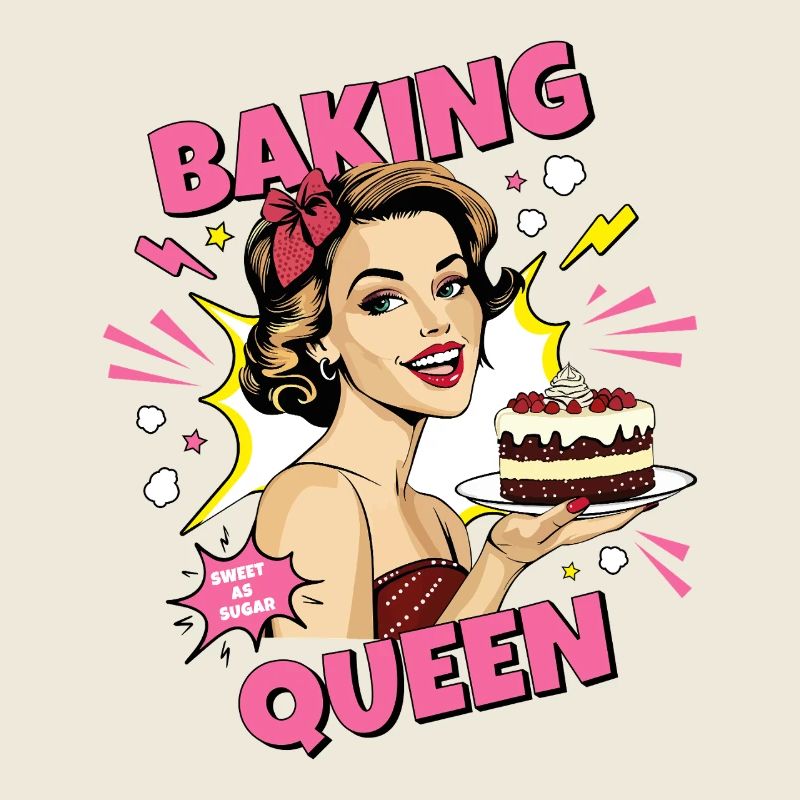 Cuisson Gâteau Cuisson Reine Cuisson Fée Boulanger Pop Art