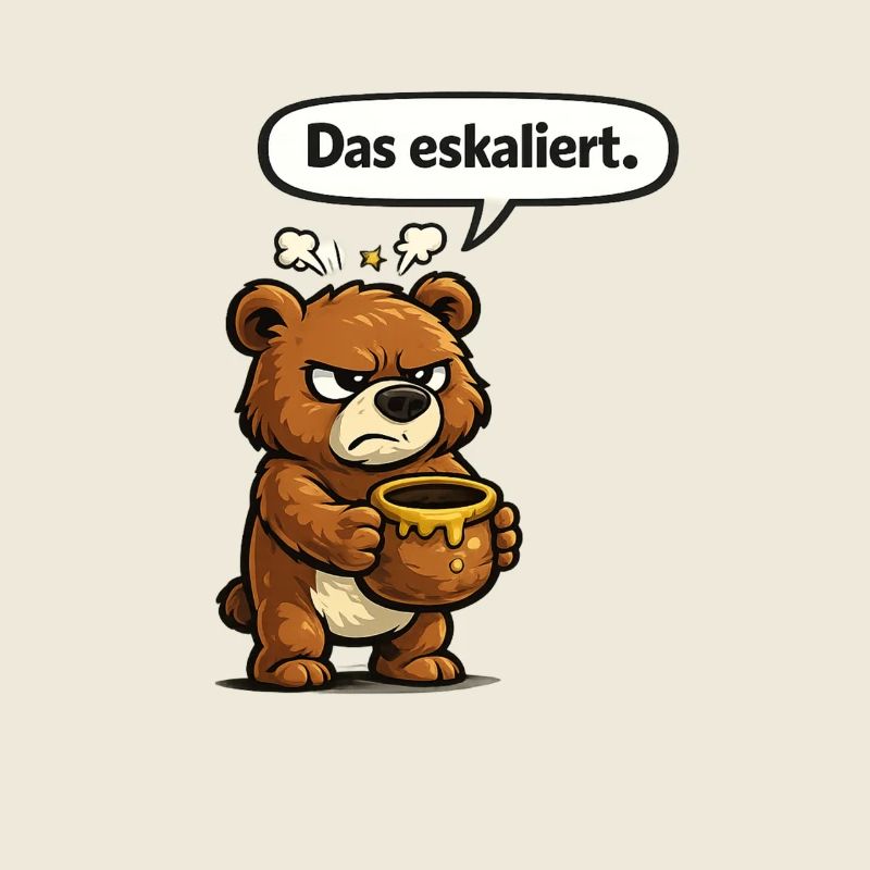 Das eskaliert Bär Honig Humor Geschenk