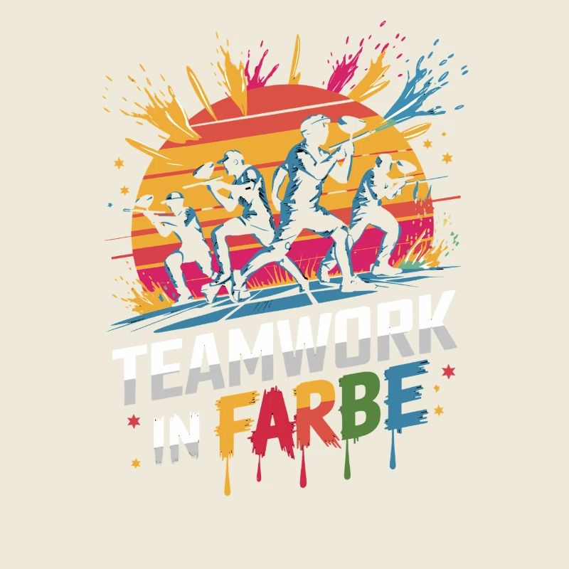  Teamwork In Farbe Maler Team Handwerker Lackierer