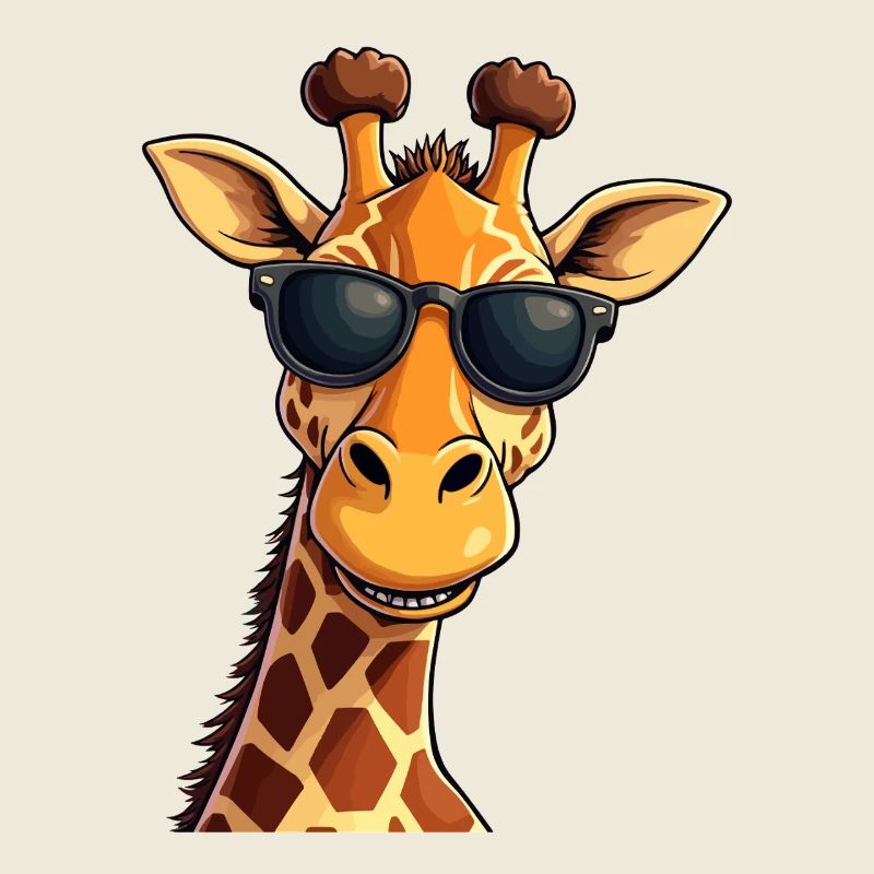 Cool Giraffe with Sunglasses Summer