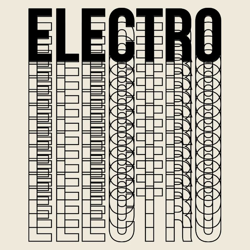 Conception de logo typographique de musique électro